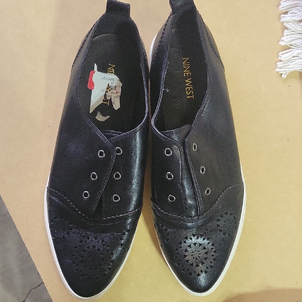 Nine West Black Slip-On Shoes